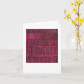 Magentaroter bunter abstrakter Entwurf Karte (Gelbe Blume)