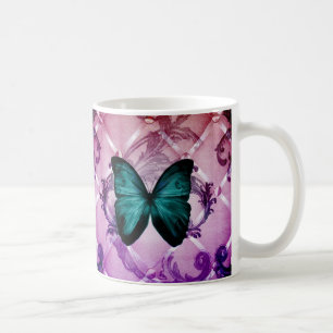 Magentaroter lila Wirbels-Bohemischer aquamariner Kaffeetasse