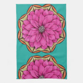 MAGENTAROTER POINSETTIA Entwurf Geschirrtuch (Vertikal)