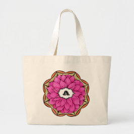 MAGENTAROTER POINSETTIA Entwurf Jumbo Stoffbeutel