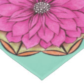 MAGENTAROTER POINSETTIA Entwurf Tischdecke (Schrägansicht)