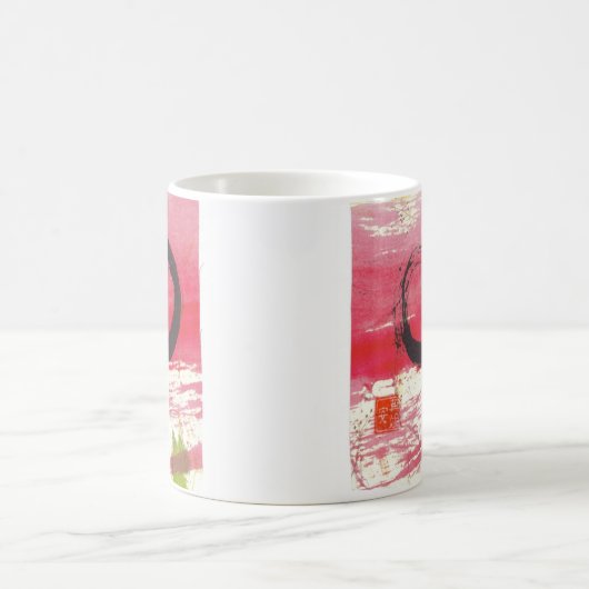 Magentaroter Zen-Kreis Kaffeetasse (Mittel)