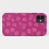 Magentarotes Beeren-Muster Case-Mate iPhone Hülle (Rückseite (Horizontal))