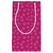 Magentarotes Beeren-Muster Kleine Geschenktüte (Vorderseite)