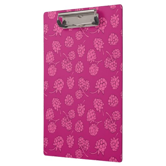 Magentarotes Beeren-Muster Klemmbrett (Links)