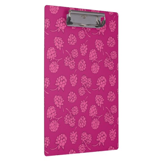 Magentarotes Beeren-Muster Klemmbrett (Rechts)