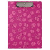Magentarotes Beeren-Muster Klemmbrett (Vorderseite)