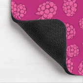 Magentarotes Beeren-Muster Mousepad (Ecke)