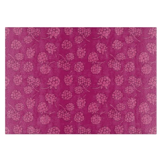 Magentarotes Beeren-Muster Schneidebrett (Vorderseite)