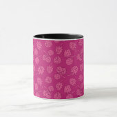 Magentarotes Beeren-Muster Tasse (Zentrum)