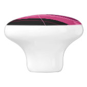 Magentarotes Blumenmuster Keramikknauf (Seitenansicht)