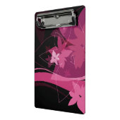 Magentarotes Blumenmuster Mini Klemmbrett (Gewinkelt2)