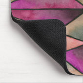 Magentarotes Buntglas Mousepad (Ecke)