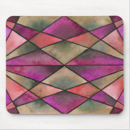 Magentarotes Buntglas Mousepad