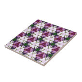 Magentarotes grünes Chic-Muster Burgunders Fliese (Seite)