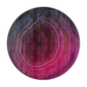 Magentarotes rosa ungewöhnliches modernes Hacken Schneidebrett