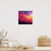 MagentaSonnenuntergang Poster (Küche)