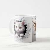 Magentasse Maus & Katze Kaffeetasse (Vorderseite Links)