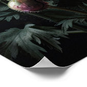 Magentone Anemone Blume Art Print Poster (Ecke)