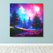 Magenwald in der Nacht Leinwanddruck (Insitu (Holzboden))