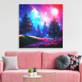 Magenwald in der Nacht Leinwanddruck (Insitu (Wohnzimmer))