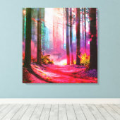 Magenwaldumgebung Leinwanddruck (Insitu (Holzboden))