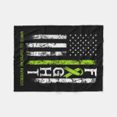 Magenzelllymphom Kriegerfahne Fleecedecke (Vorderseite (Horizontal))