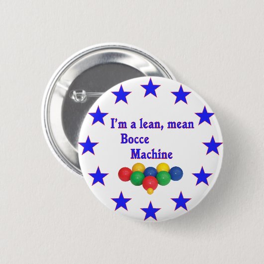 Magere gemeine Bocce Maschine Button (Vorne & Hinten)