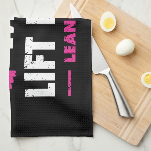 Magere Mädchen, die sie nicht einmal hier anhebt Geschirrtuch (Viertel Falte)