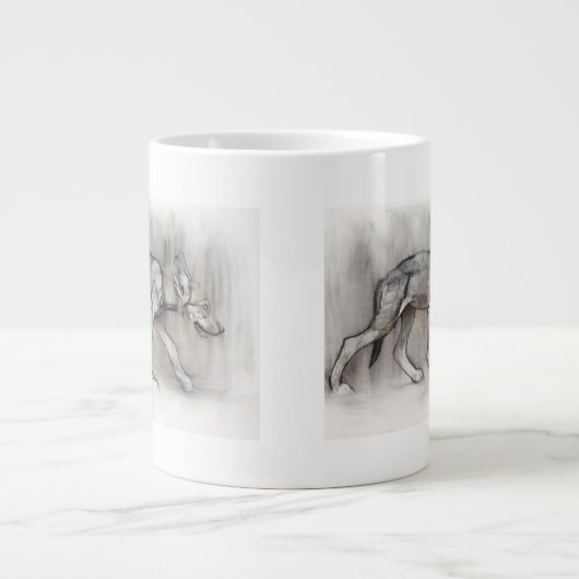 Magerer Welpe Jumbo-Tasse (Vorderseite)