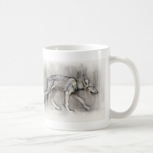 Magerer Welpe Kaffeetasse (Rechts)