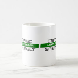 MAGERES sechs Sigma-grüner Gurt-Kaffee-Tasse Kaffeetasse
