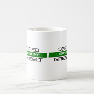 MAGERES sechs Sigma-grüner Gurt-Kaffee-Tasse Kaffeetasse
