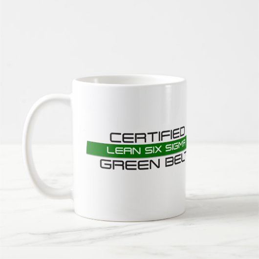 MAGERES sechs Sigma-grüner Gurt-Kaffee-Tasse Kaffeetasse (Links)