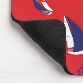 Mageres Segelboot-Muster Mousepad (Ecke)