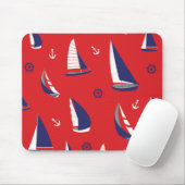 Mageres Segelboot-Muster Mousepad (Mit Mouse)
