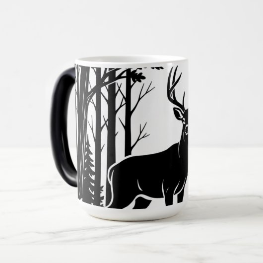 Magestic Buck, Black and white Nature Verwandlungstasse (Vorderseite Links)