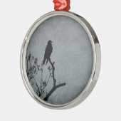 Magestic Crow Silbernes Ornament (Links)