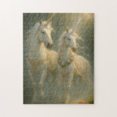 Magestic Unicorns forest sunrise Puzzle (Vertikal)