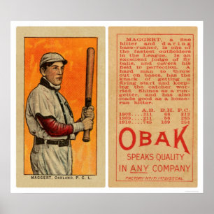 Maggert Oakland Baseball 1911 Poster