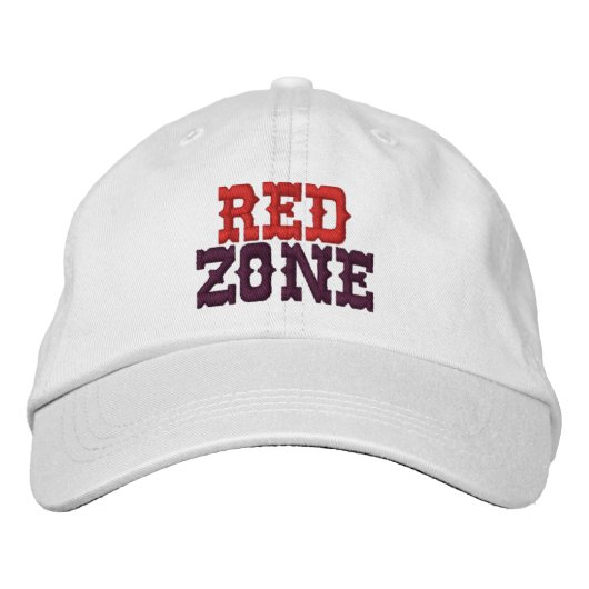 MaggHouze Red Zone Ball Cap Bestickte Kappe (Vorderseite)