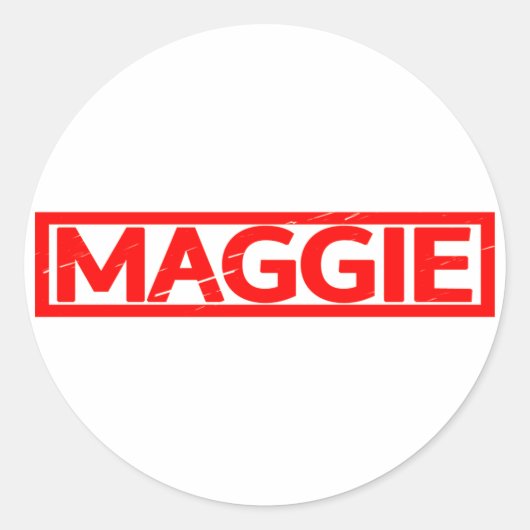 Maggie-Briefmarke Runder Aufkleber (Vorderseite)