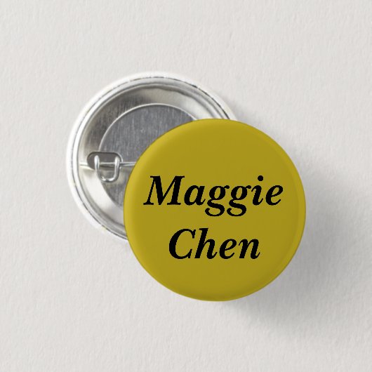 Maggie Chen vom Waisenschwarzfernsehshownamen Button (Vorne & Hinten)