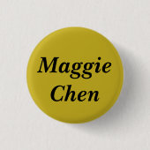 Maggie Chen vom Waisenschwarzfernsehshownamen Button (Vorderseite)