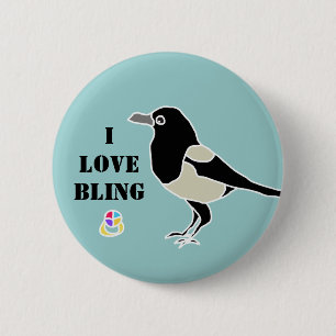 Maggie die bling magpie/I Liebe Button