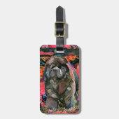 MAGGIE die schwarze Gepäckmarke Gepäckanhänger (Vorderseite vertikal)