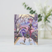 Maggie - Fairy and Cat Postcard Postkarte (Stehend Vorderseite)