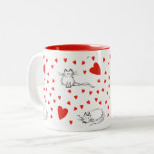 Maggie Liebe v3 Zweifarbige Tasse (Vorderseite Links)