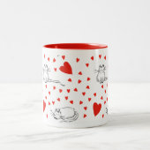 Maggie Liebe v3 Zweifarbige Tasse (Mittel)