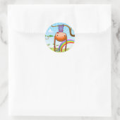Maggie Longstocking Runder Aufkleber (Tasche)